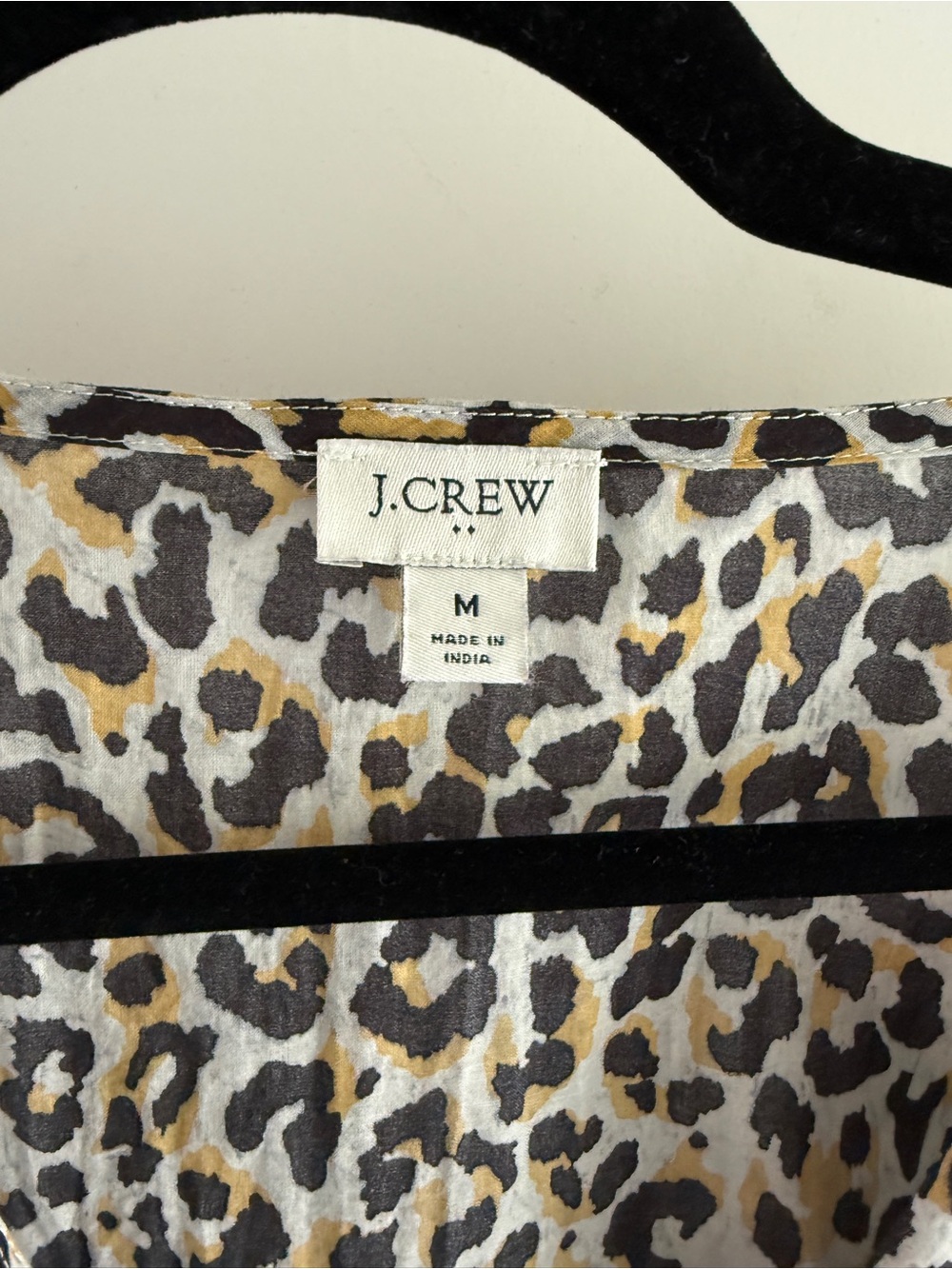 J.CREW Neutral Leopard Print Top in Black, Tan, Cream - Picture 3 of 6